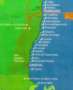 Mapa Trancoso - Cara&iacute;va